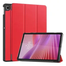   Tok álló, bőr hatású (aktív FLIP, oldalra nyíló, TRIFOLD, asztali tartó) PIROS