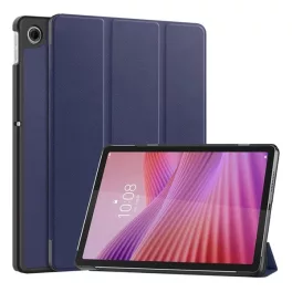   Tok álló, bőr hatású (aktív FLIP, oldalra nyíló, TRIFOLD, asztali tartó) SÖTÉTKÉK