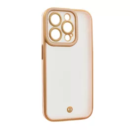   Szilikon telefonvédő (ütésállóság, matt, műanyag hátlap, kameravédő) ARANY/RÓZSASZÍN