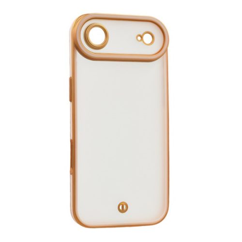 Szilikon telefonvédő (ütésállóság, matt, műanyag hátlap, kameravédő) ARANY/RÓZSASZÍN