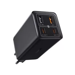   BASEUS GaN6 PRO hálózati töltő 2 USB+2 Type-C aljzat (100W, GaN6, PD gyorstöltő 3.0 + Type-C kábel) FEKETE