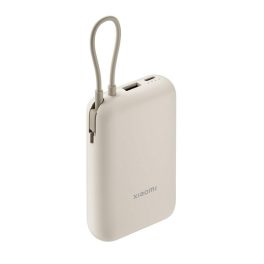   XIAOMI vésztöltő USB+Type-C aljzat (10000mAh, 22.5W, gyorstöltő + fix Type-C kábel) BÉZS