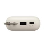 XIAOMI vésztöltő USB+Type-C aljzat (10000mAh, 22.5W, gyorstöltő + fix Type-C kábel) BÉZS