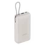 XIAOMI vésztöltő USB+Type-C aljzat (20000mAh, 33W, gyorstöltő + fix Type-C kábel) BÉZS