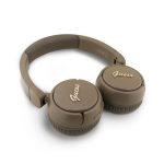 GUESS SCRIPT METAL LOGO bluetooth fejhallgató SZTEREO (v5.3, mikrofon, IPX4 vízálló) SÖTÉTBARNA