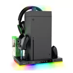 IPEGA függőleges töltőállvány (2 kontroller egyidejű töltése, hűtés, RGB, Xbox Series X kompatibilis) FEKETE