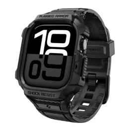   SPIGEN RUGGED ARMOR PRO 2 pótszíj (egyedi méret, szilikon, ütésállóság + szilikon keret) FEKETE