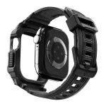 SPIGEN RUGGED ARMOR PRO 2 pótszíj (egyedi méret, szilikon, ütésállóság + szilikon keret) FEKETE