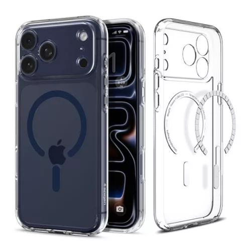 SPIGEN ULTRA HYBRID MAG műanyag telefonvédő (ütésállóság, légpárnás keret, MagSafe) SÖTÉTKÉK