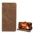 Tok álló, bőr hatású (FLIP, oldalra nyíló, asztali tartó, csíkos minta) BARNA