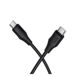   HOCO X124 adatkábel (Type-C - Type-C, 60W, gyorstöltő, 100cm) FEKETE
