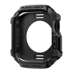 SPIGEN RUGGED ARMOR 2 pótszíj (egyedi méret, kicsi, szilikon, ütésállóság + szilikon keret) FEKETE