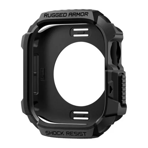 SPIGEN RUGGED ARMOR 2 pótszíj (egyedi méret, kicsi, szilikon, ütésállóság + szilikon keret) FEKETE