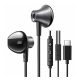 UGREEN EP106 fülhallgató SZTEREO (Type-C, mikrofon, felvevő gomb) FEKETE