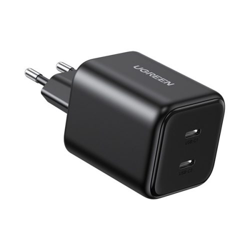 UGREEN X526 hálózati töltő 2 Type-C aljzat (45W, GaN, gyorstöltő) FEKETE