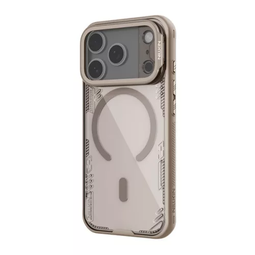 NILLKIN ICEBLADE PROP MAGNETIC szilikon telefonvédő (ütésállóság, kameravédő, kitámasztó, MagSafe) VILÁGOSBARNA
