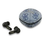 GUESS 4G CLASSIC METAL LOGO bluetooth fülhallgató SZTEREO (v5.4, TWS, mikrofon, zajszűrő + töltőtok) VILÁGOSKÉK