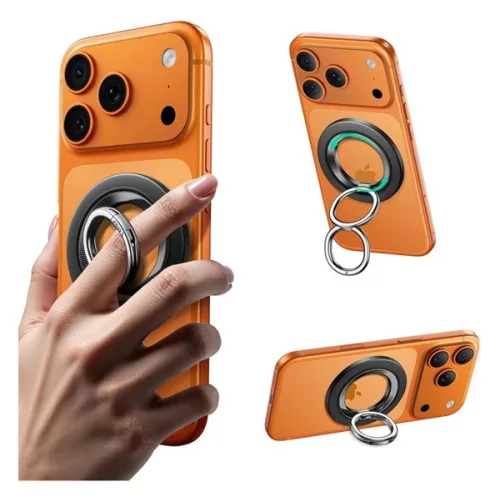 ESR telefontartó (360°, mágneses, kitámasztó) FEKETE