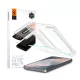 SPIGEN EZ FIT képernyővédő üveg 2db (2.5D, tokbarát, ultravékony, 0.2mm, 9H + segédkeret) ÁTLÁTSZÓ