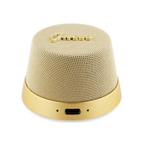 GUESS SCRIPT METAL bluetooth hordozható hangszóró (v5.3, 3W, MagSafe) ARANY