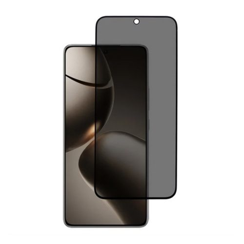 Képernyővédő üveg (0.3mm, 9H, betekintés védelem) FEKETE