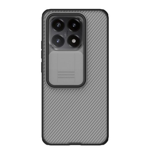 NILLKIN CAMSHIELD PRO szilikon telefonvédő (ütésállóság, kameravédő, csíkos) ÁTLÁTSZÓ/FEKETE