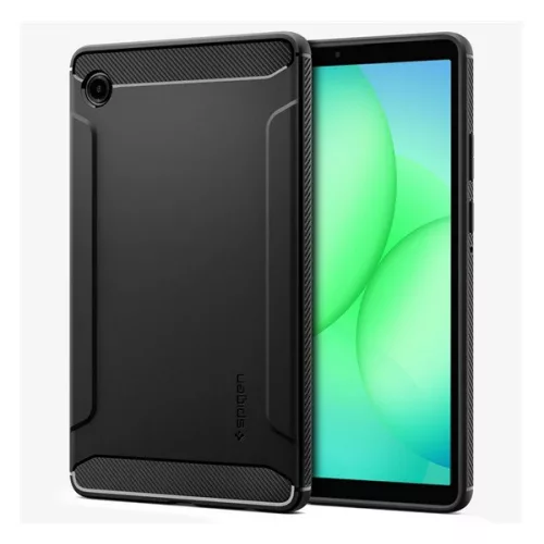 SPIGEN RUGGED ARMOR szilikon telefonvédő (ütésállóság, légpárnás sarok, karbon minta) FEKETE