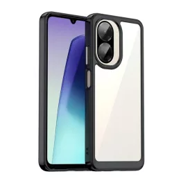   Szilikon telefonvédő (ütésállóság, átlátszó hátlap) FEKETE