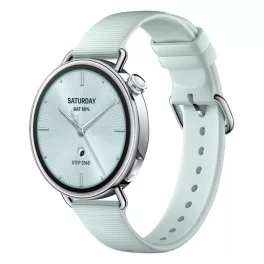   XIAOMI Watch S4 41mm okosóra (fluorgumi szíj, aktivitásmérő, pulzusmérő, telefonhívás, GPS, NFC, vízálló) MENTAZÖLD