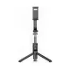 XO SS13 szelfibot (univerzális, 360°, állítható, bluetooth távkioldó, 106cm, 4.2-6.7" méret) FEKETE