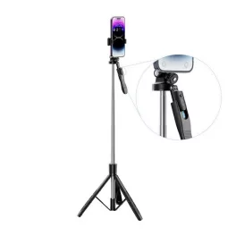   XO SS15 szelfibot (univerzális, 360°, állítható, bluetooth távkioldó, 180cm, 4.2-6.7" méret) FEKETE