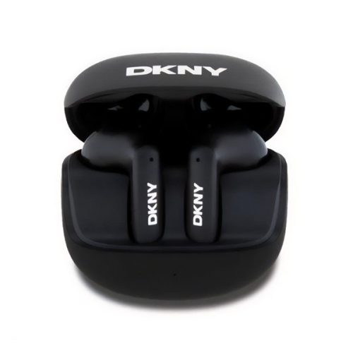 DKNY SATINY FINISH bluetooth fülhallgató SZTEREO (v5.3, TWS, mikrofon, zajszűrő + töltőtok) FEKETE