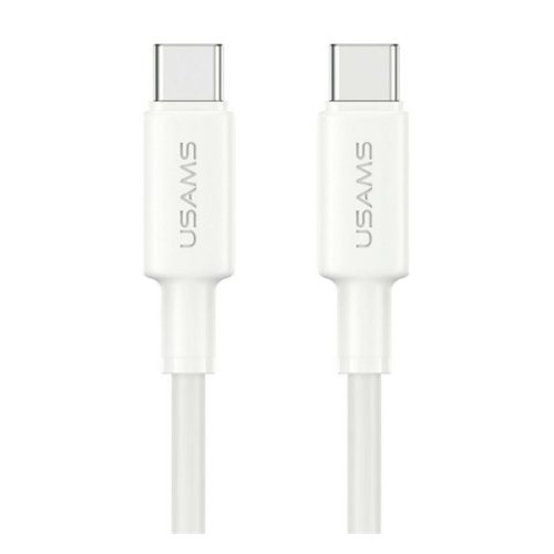 USAMS U90 adatkábel (Type-C - Type-C, 60W, PD gyorstöltő, 100cm) FEHÉR