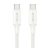 USAMS U90 adatkábel (Type-C - Type-C, 60W, PD gyorstöltő, 100cm) FEHÉR