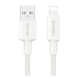   USAMS U90 adatkábel (USB - lightning, 2.4A, gyorstöltő, 100cm) FEHÉR