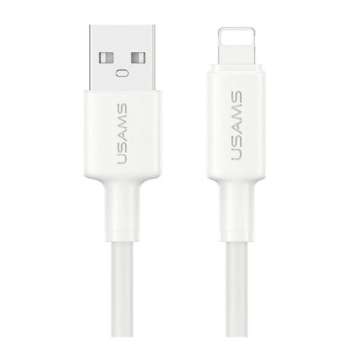 USAMS U90 adatkábel (USB - lightning, 2.4A, gyorstöltő, 100cm) FEHÉR