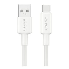   USAMS U90 adatkábel (USB - Type-C, 3A, gyorstöltő, 100cm) FEHÉR