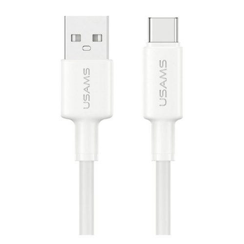 USAMS U90 adatkábel (USB - Type-C, 3A, gyorstöltő, 100cm) FEHÉR