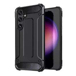   Defender szilikon telefonvédő (ütésállóság, légpárnás sarok, fémhatás) FEKETE