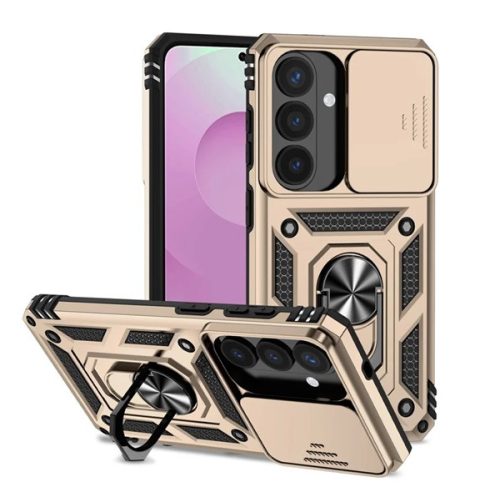 Defender szilikon telefonvédő (ütésállóság, tartógyűrű, kameravédő) ARANY