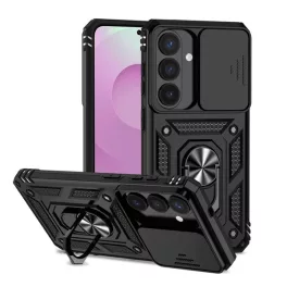  Defender szilikon telefonvédő (ütésállóság, tartógyűrű, kameravédő) FEKETE