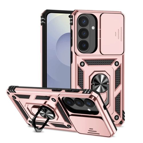 Defender szilikon telefonvédő (ütésállóság, tartógyűrű, kameravédő) ROZÉARANY