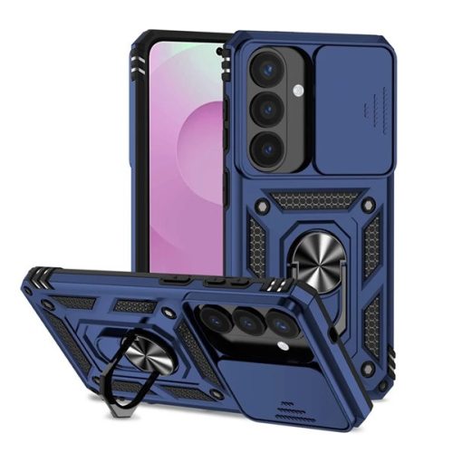 Defender szilikon telefonvédő (ütésállóság, tartógyűrű, kameravédő) SÖTÉTKÉK