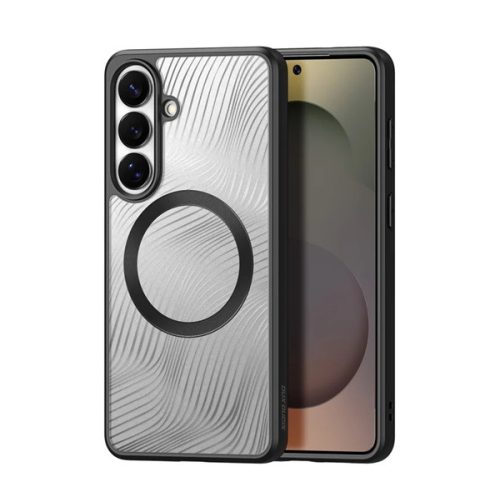 DUX DUCIS AIMO szilikon telefonvédő (ütésállóság, kameravédő, MagSafe, hullám) FEKETE