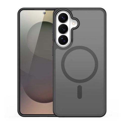 DUX DUCIS YIND szilikon telefonvédő (ütésállóság, kameravédő, matt, MagSafe) FEKETE