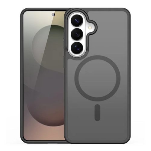 DUX DUCIS YIND szilikon telefonvédő (ütésállóság, kameravédő, matt, MagSafe) FEKETE