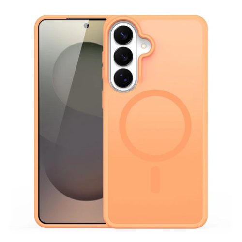 DUX DUCIS YIND szilikon telefonvédő (ütésállóság, kameravédő, matt, MagSafe) NARANCSSÁRGA