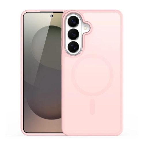 DUX DUCIS YIND szilikon telefonvédő (ütésállóság, kameravédő, matt, MagSafe) RÓZSASZÍN