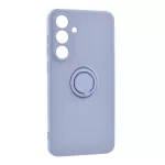 Szilikon telefonvédő (tartógyűrű, mikrofiber plüss belső, mágneses, kameravédő) LILA