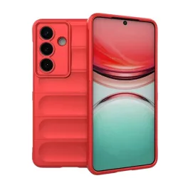   Szilikon telefonvédő (ütésállóság, kameravédő, 3D) PIROS